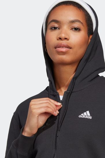 Buy adidas Sportswear Essentials Linear Full Zip French Terry 100 Cotton Hoodie from Next Lithuania