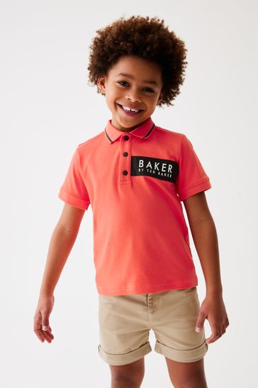 Baker by Ted Baker Nylon Panel Polo Shirt