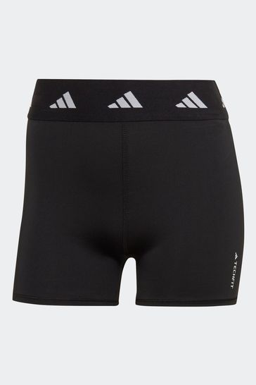 adidas Black Techfit 3inch Bike Shorts