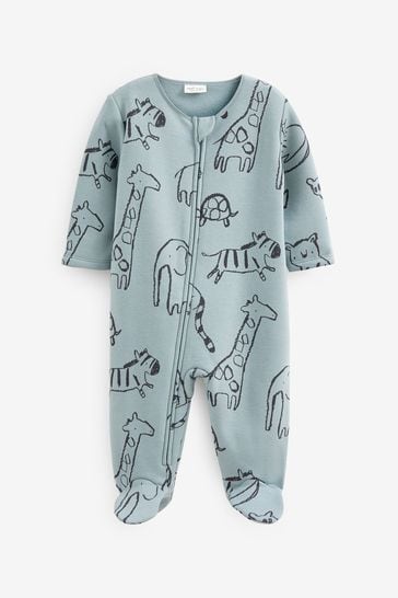 Buy Animal Print Baby Footed Sleepsuit from the Next UK online shop