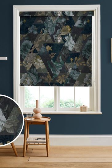 Graham & Brown Midnight Blue Timepiece Made to Measure Roller Blind