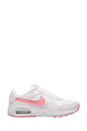 Nike White/Coral Air Max SC Trainers