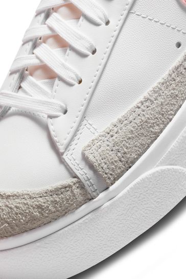 Buy Nike White Pink Blazer Low Platform Trainers from Next Luxembourg