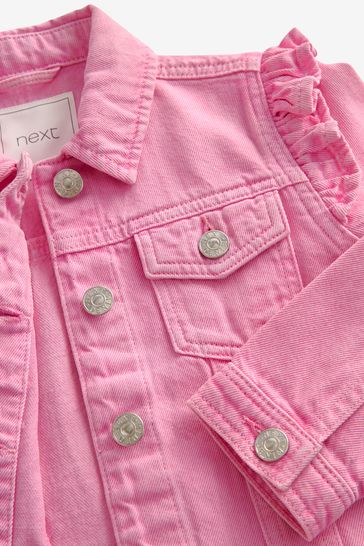 Next pink denim jacket outlet