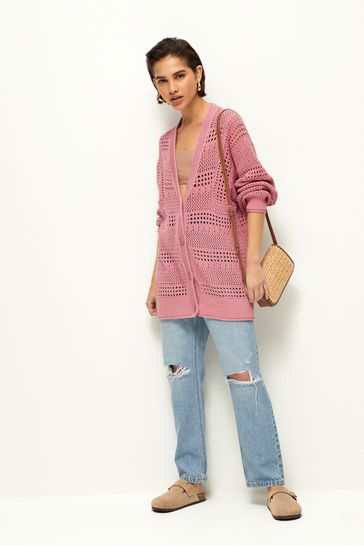 Laura ashley pink cardigan store