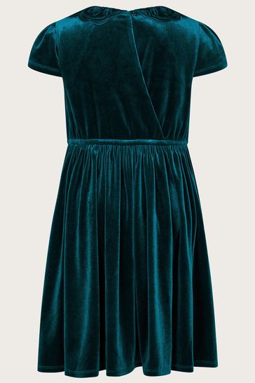 Monsoon green velvet deals dress