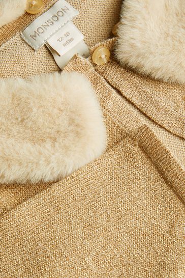 Faux fur lined cardigan shop