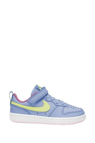 Nike Blue/Green Junior Court Borough Low Trainers