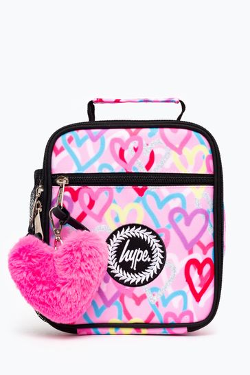 Hype. Pink Graffiti Hearts Lunch Box