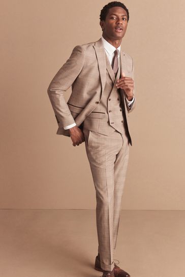 Skinny check discount suit