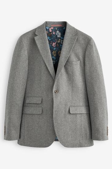 Buy Sage Green Tailored Nova Fides Wool Herringbone Suit Jacket from Next Ireland