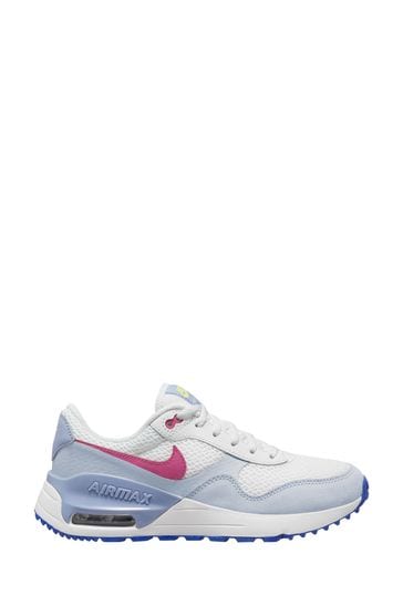 Nike White/Pink Air Max SYSTM Youth Trainers