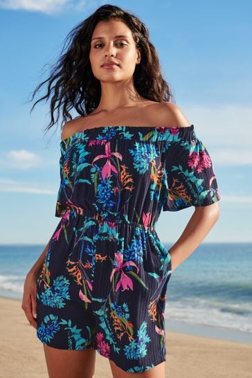 Navy blue playsuit clearance