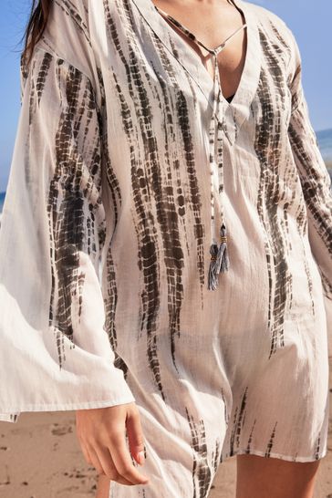 Long sleeve beach kaftan deals