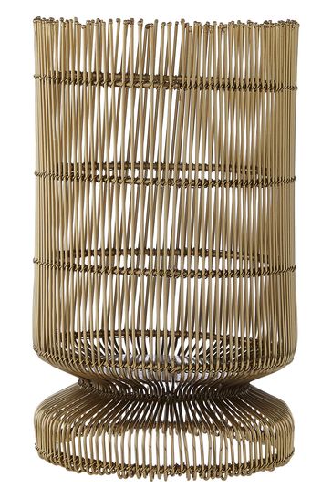 Fifty Five South Silver Small Gold Wire Candle Holder