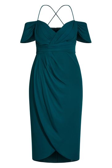 City chic store green dress