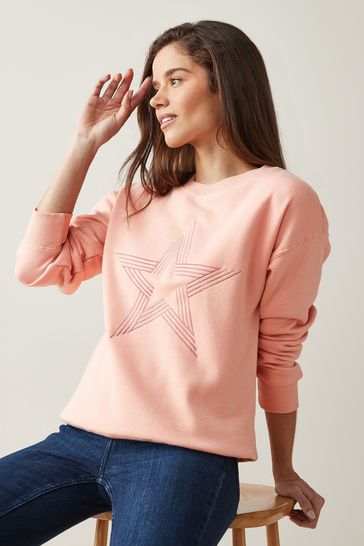 Blush Pink Star Next Graphic Sweatshirt