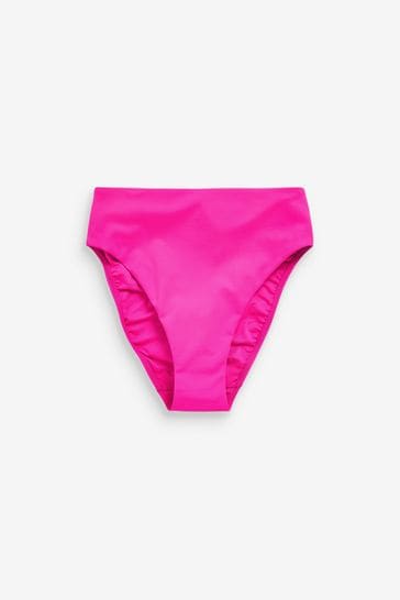 Hot pink bikini high waisted deals