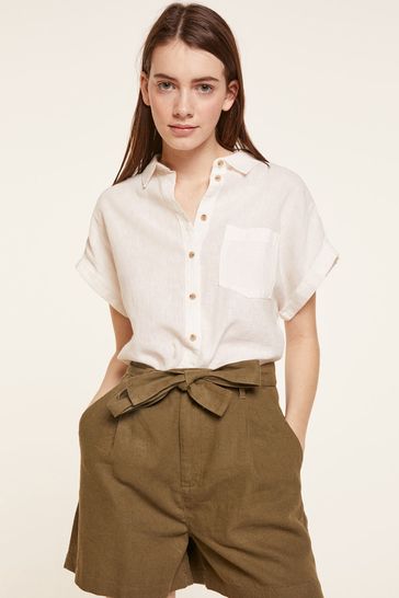 Springfield Brown Linen Shorts