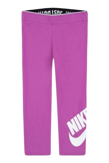 Nike Bright Pink Little Kids Cotton Leggings
