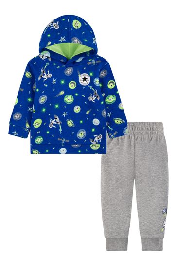 Converse Grey Space Cruisers Little Kids Hoodie and Joggers Tracksuit