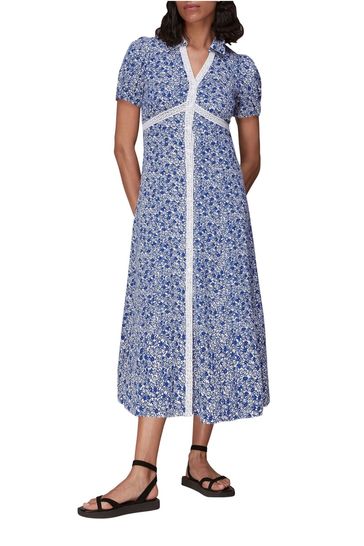 Whistles daisy print midi dress top