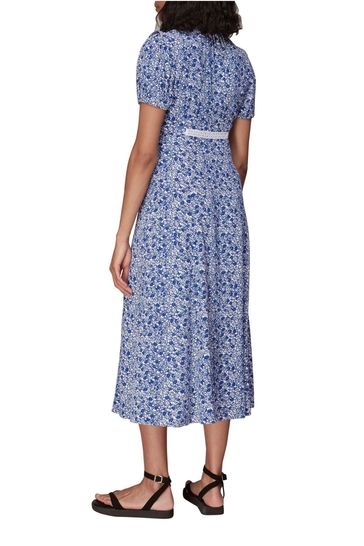 Buy Whistles Blue Twin Daisy Print Midi Dress from Next Luxembourg