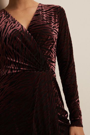 Buy Phase Eight Red Velvet Elina Burnout Dress from Next Australia