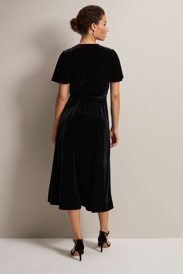 Phase eight black shop velvet dress
