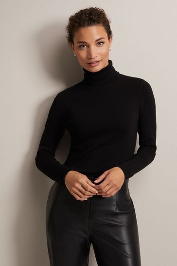 Fine knit roll neck hot sale