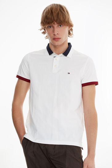 Tommy Hilfiger Slim Fit White Polo Shirt