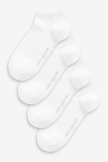 Tommy Hilfiger White Womens Sneaker Socks 4 Pack