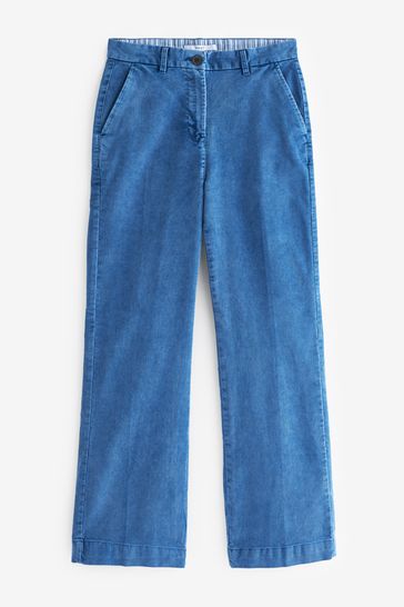 Blue straight deals leg pants