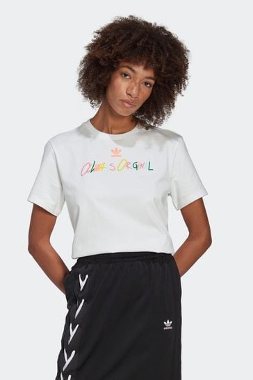 Buy adidas Originals White Next Luxembourg Always Graphic Original T-Shirt from