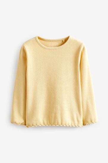 Lemon Yellow T-Shirt Long Sleeve Rib T-Shirt (3mths-8yrs)
