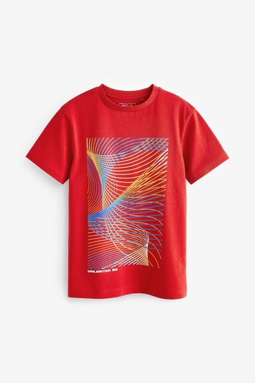 Red Line Short Sleeve Graphic T-Shirt (3-16yrs)
