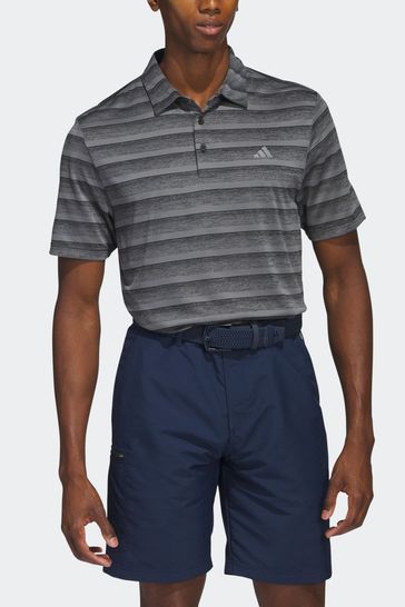 adidas Golf Two Colour Striped Polo Shirt