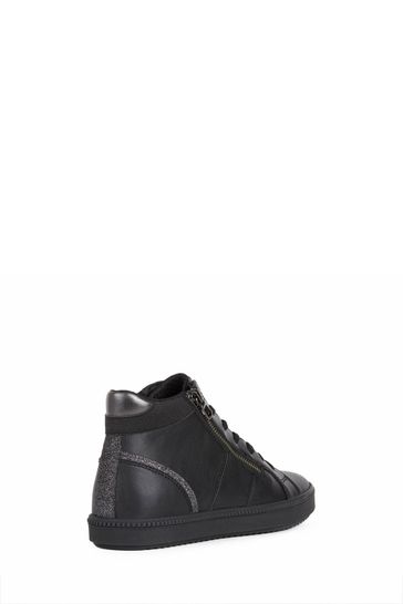 High top sales black trainers womens