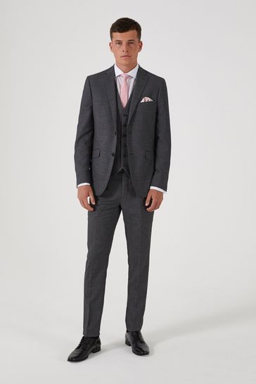 Grey slim suit store