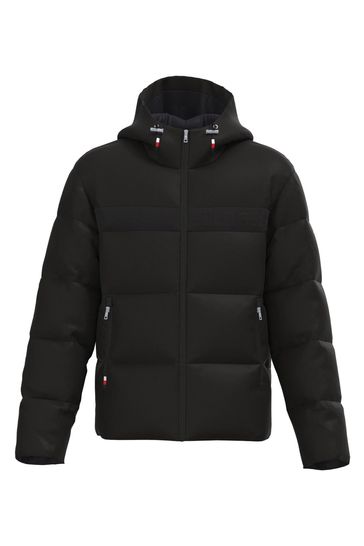 Black tommy hilfiger coat discount