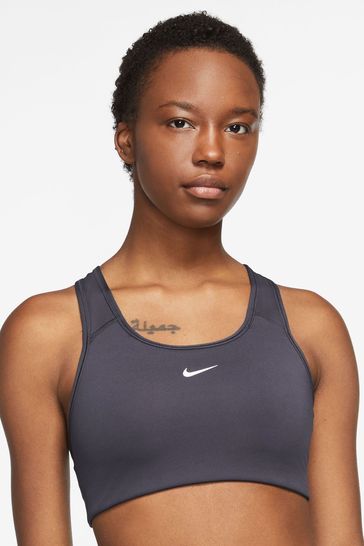 Buy Nike Dark Grey Medium Swoosh Support Sports Bra from Next