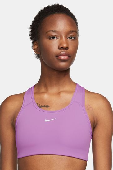 Buy Nike Purple Swoosh Medium-Support 1 Piece Pad Sports Bra from