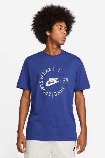 Blue nike shop t shirt