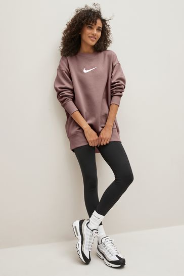 Nike cream mini sale swoosh oversized sweatshirt