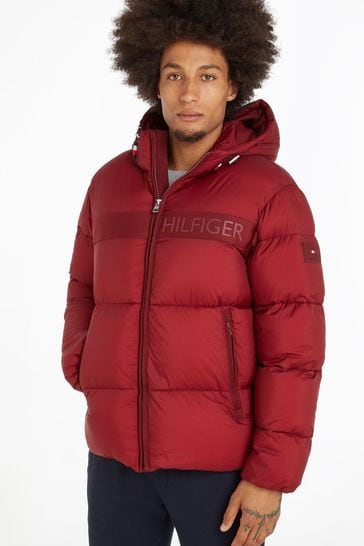 Tommy Hilfiger Red High Loft Puffer Jacket