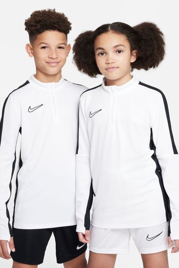 Buy Nike White Dri FIT Academy Half Zip Training Drill Top from