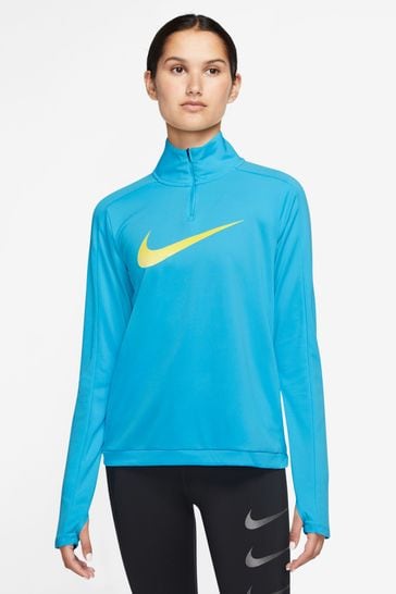 Nike blue deals half zip top