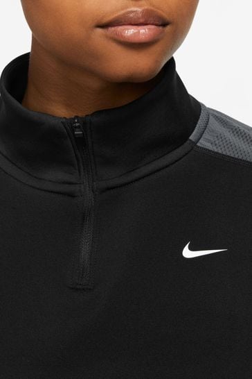 Buy Nike Black Dri FIT Femme Half Zip Long Sleeve Top from Next