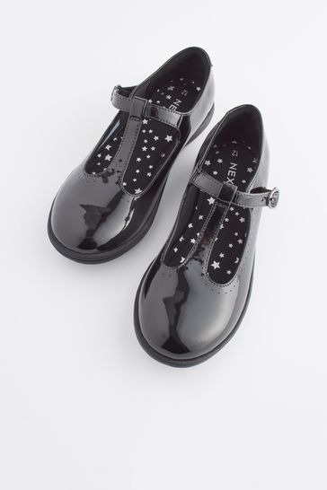 Girls black hotsell t bar shoes