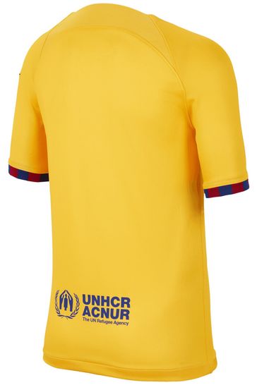 Buy Nike Yellow FCB Yellow Dri FIT Stadium Short Sleeve Jersey from Next Denmark